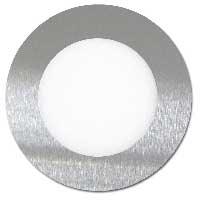 Ecolite zapustený LED panel kruh 12cm,6W,4100K,IP20, chrom