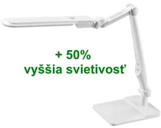 LED stmievateľná lampa stolná ,950lm, 6.6W, 3300K-6000K, podstava, biela