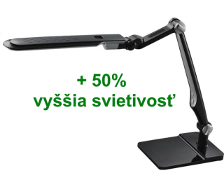 LED stmievateľná lampa stolná ,950lm, 6.6W, 3300K-6000K, podstava, čierna