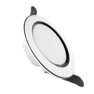 NEDES zapustený LED panel kruh 7,5W / 4000K / biely+čierny prúžok