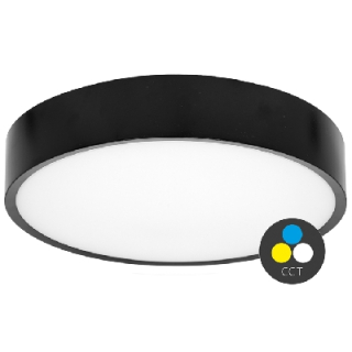 LED CCT stropné prisadené svietidlo 15W čierne