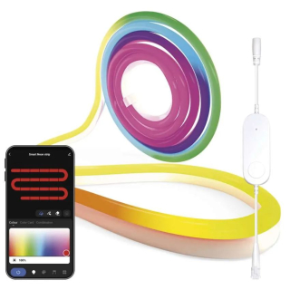 GoSmart Flexibilný LED pásik NEON biely, RGBIC stmievateľný, WiFi